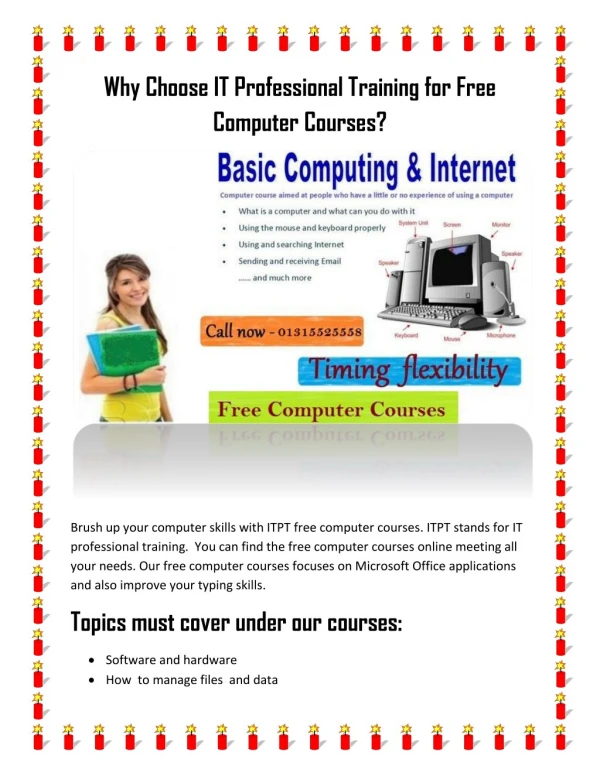 Why Choose IT Professional Training for Free Computer Courses?