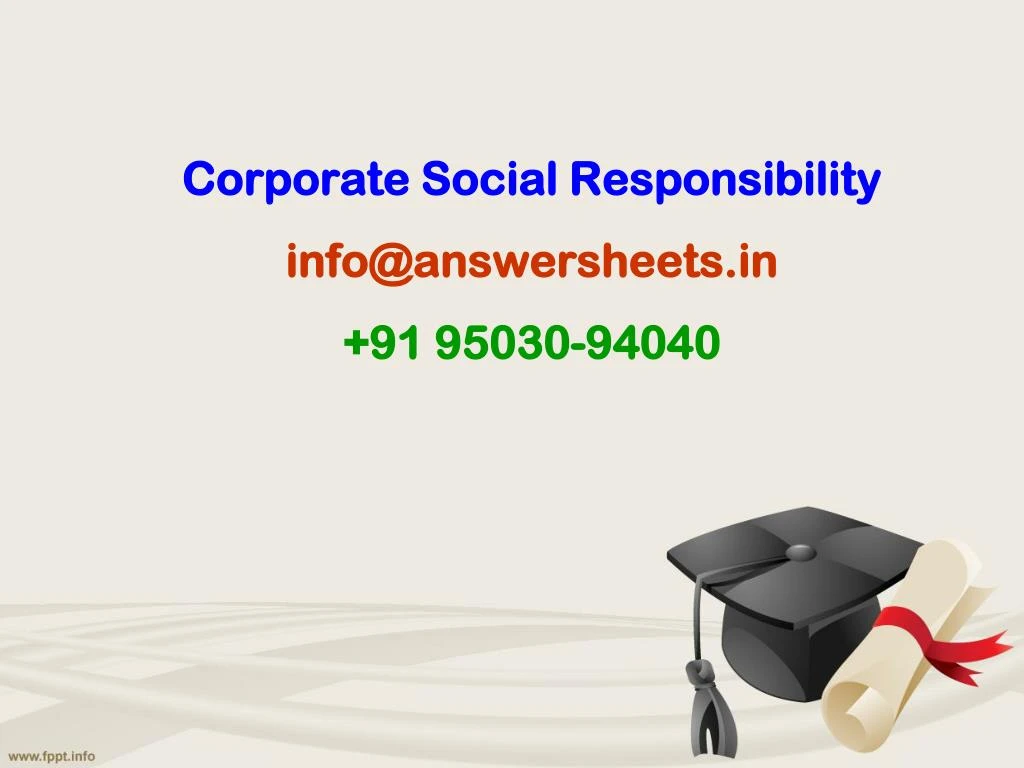 corporate social responsibility info@answersheets in 91 95030 94040