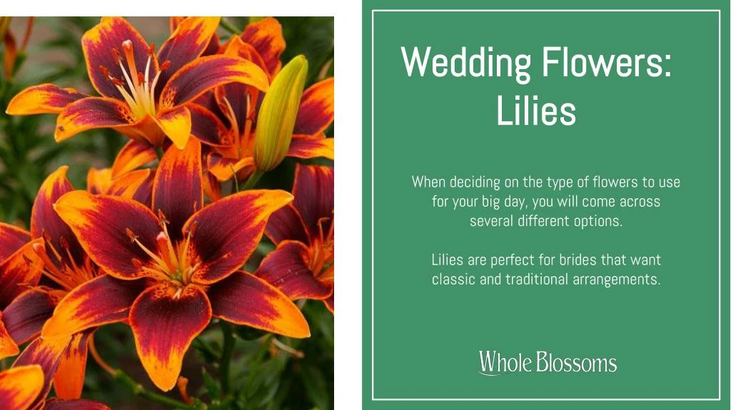 wedding flowers lilies