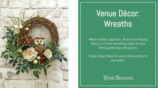Decor Most Classic Venue Decoration with Fresh Christmas Wreaths