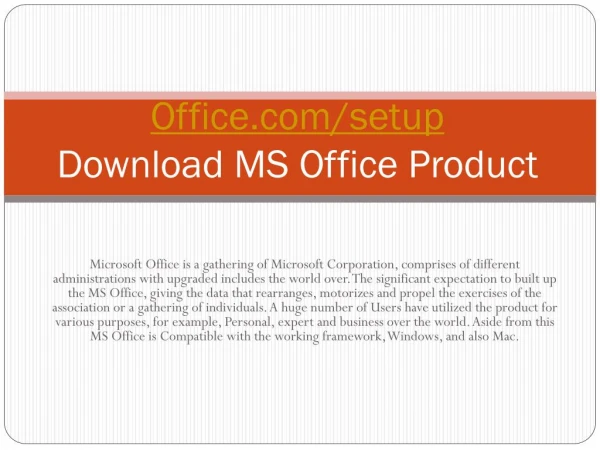 office com setup download ms office product
