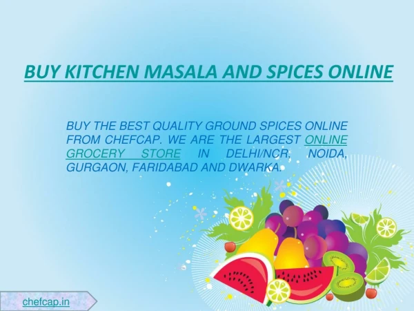 Online Grocery Store | Kitchen Masala and Spices Online