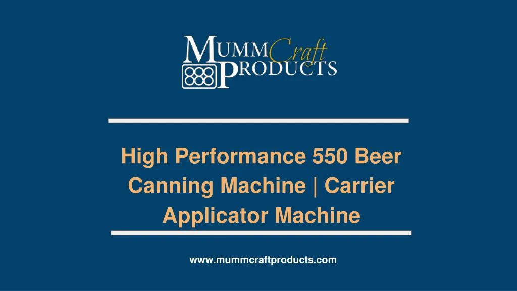 high performance 550 beer canning machine carrier
