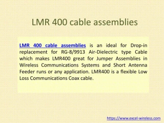 LMR 400 cable assemblies