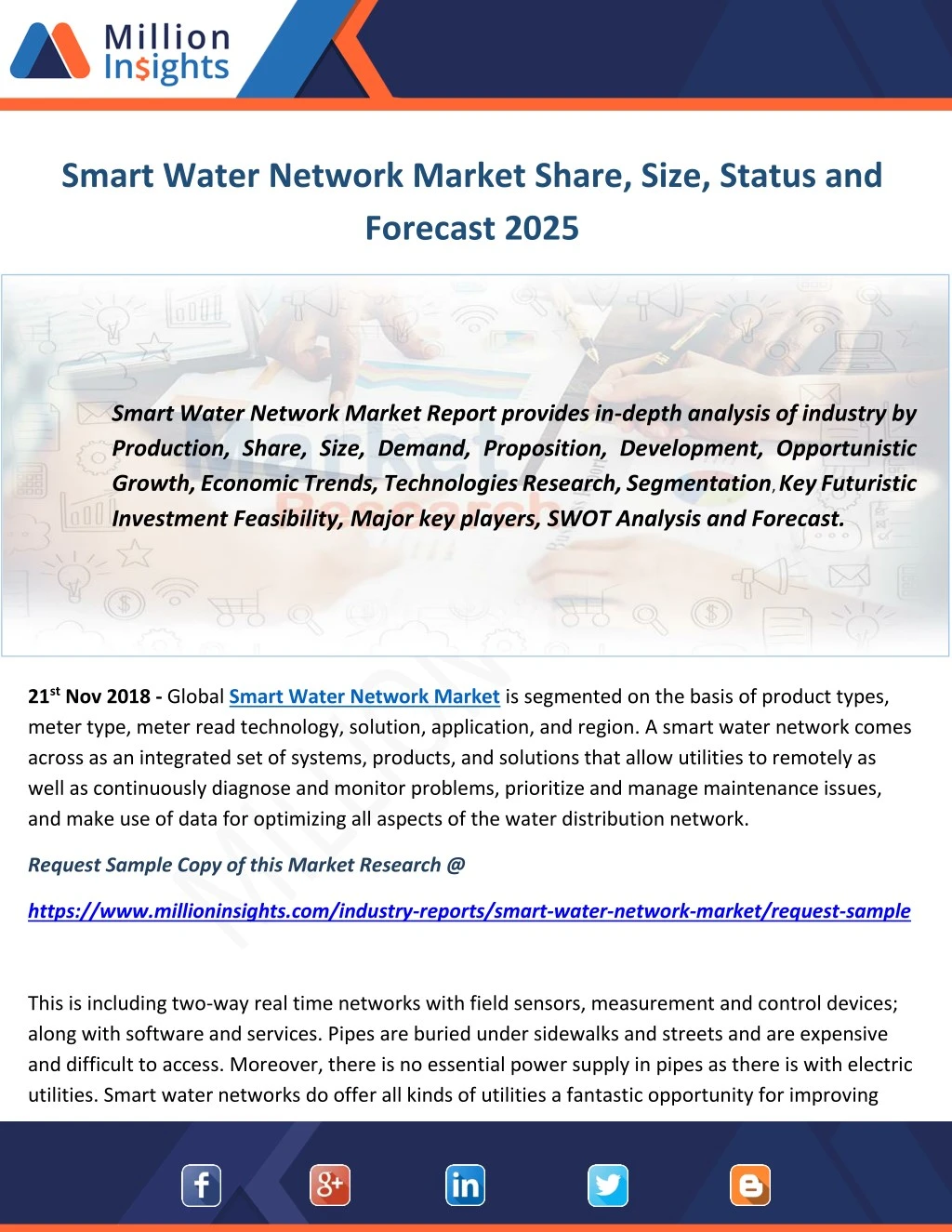 smart water network market share size status