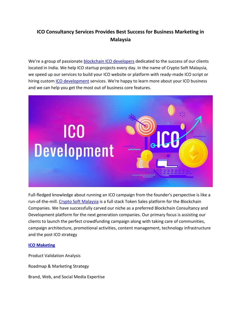ico consultancy services provides best success