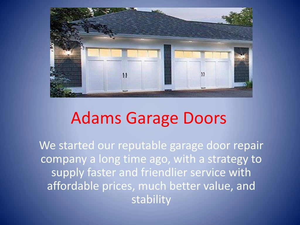 adams garage doors