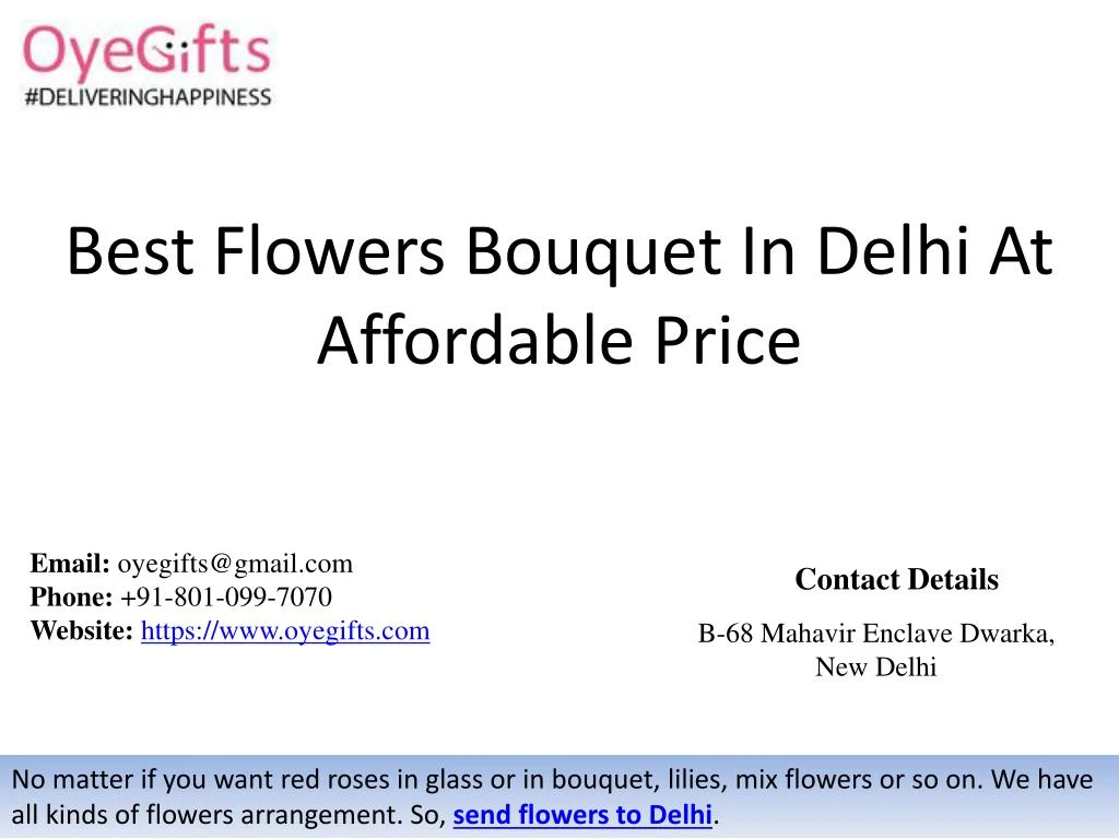best flowers bouquet in delhi at affordable price