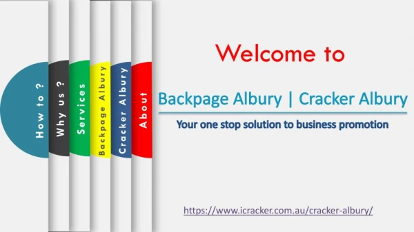 Backpage Albury | Cracker Albury - Your one stop solution to business promotion