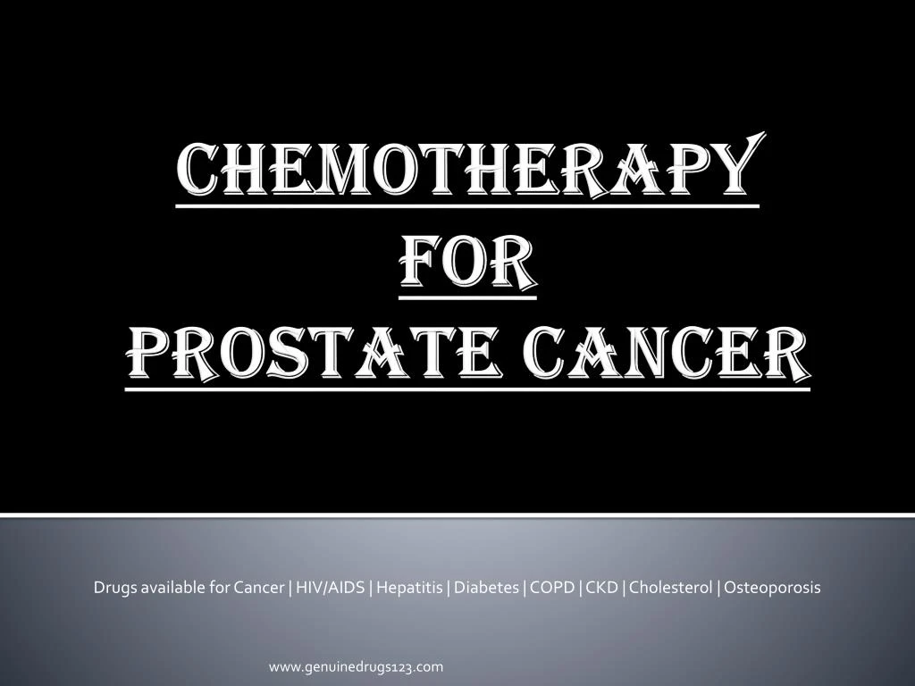 chemotherapy for prostate cancer