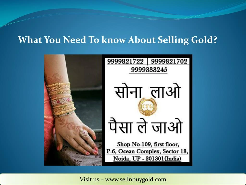 what you need to know about selling gold
