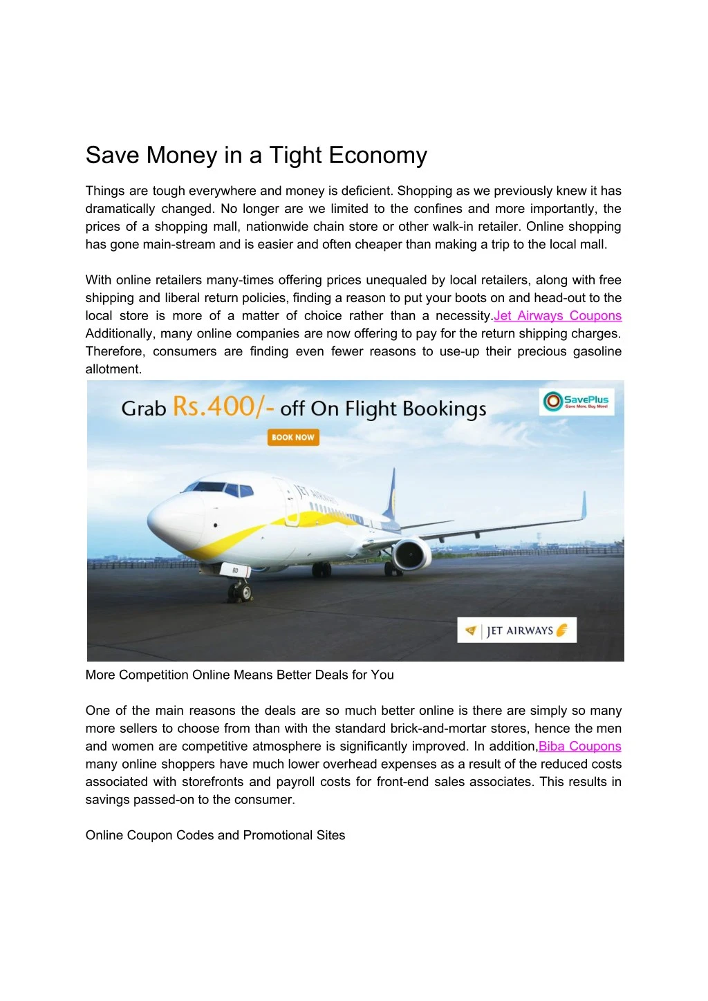 save money in a tight economy