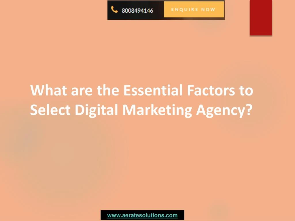 what are the essential factors to select digital