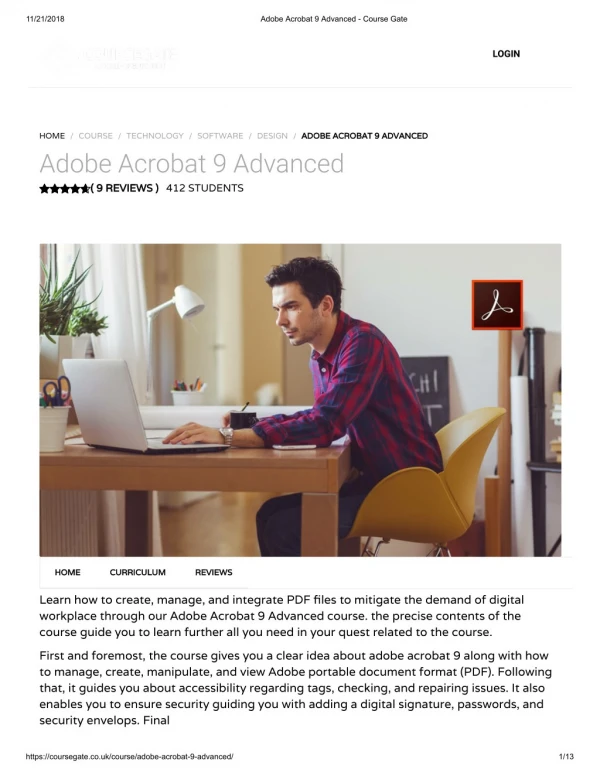 Adobe Acrobat 9 Advanced - Course Gate