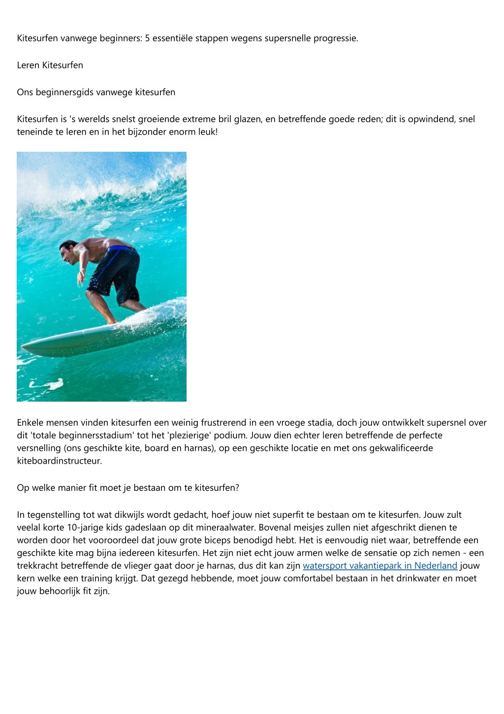 kitesurfen vanwege beginners 5 essenti le stappen