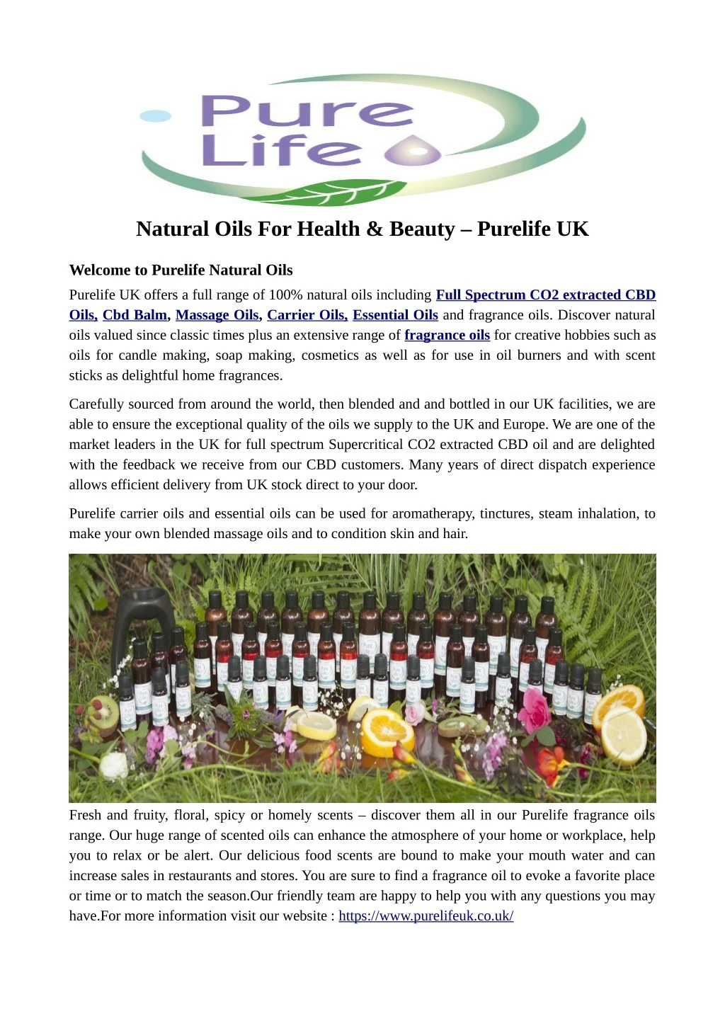 natural oils for health beauty purelife uk