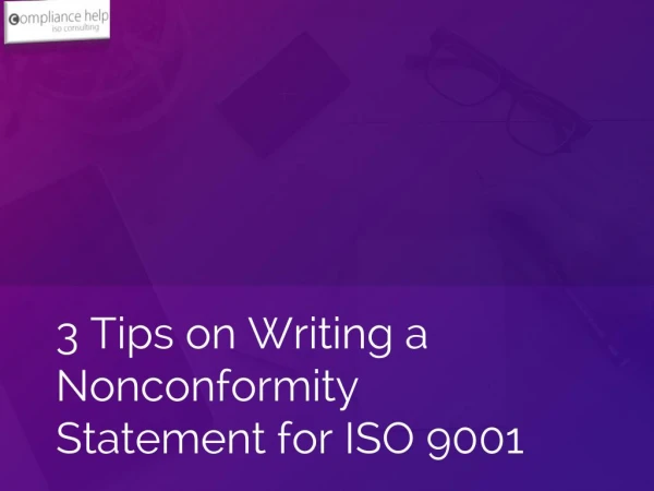 3 tips on writing a nonconformity statement for iso 9001