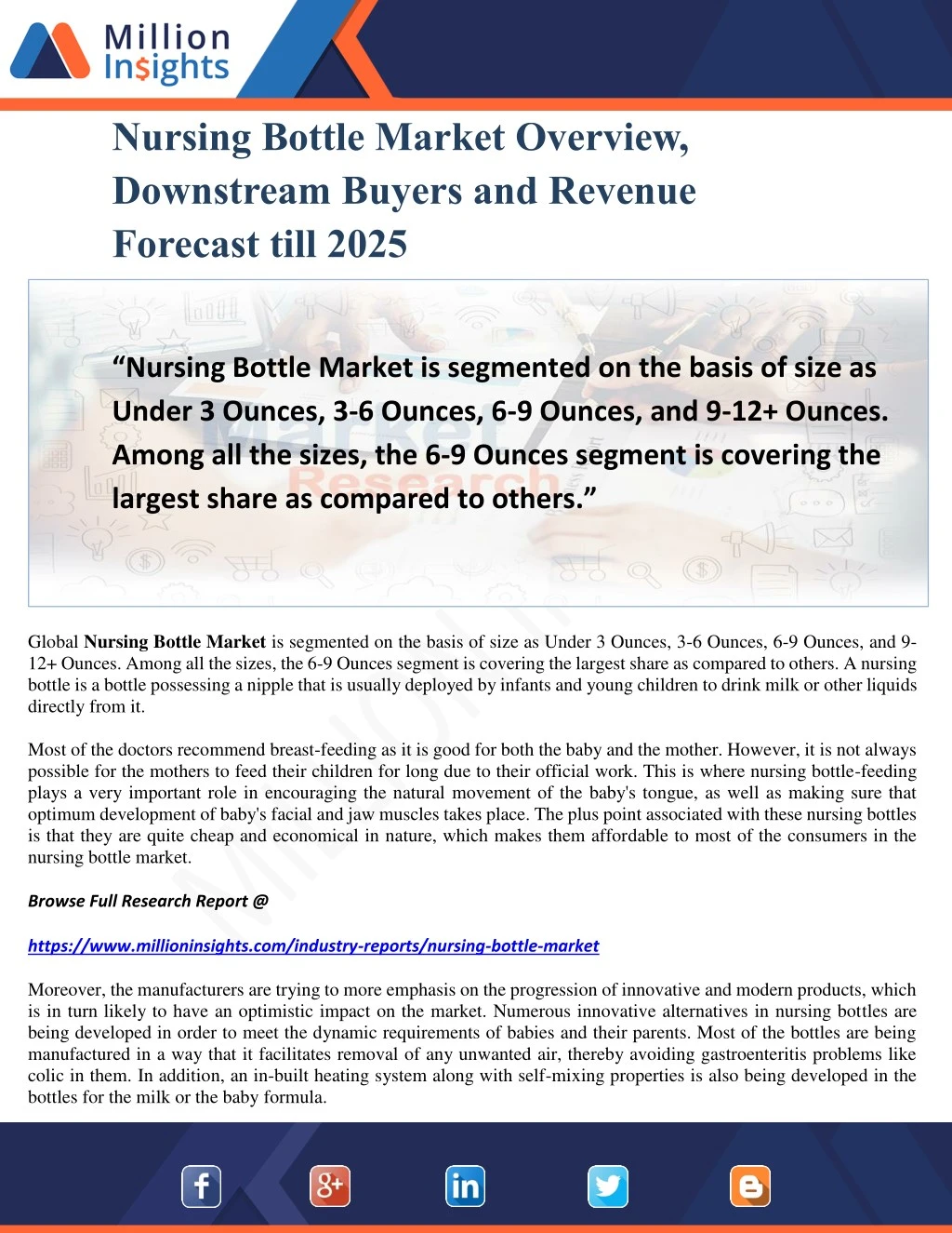 nursing bottle market overview downstream buyers