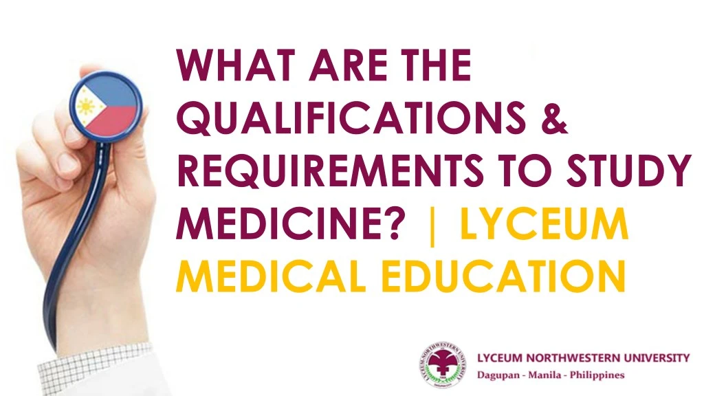what are the qualifications requirements to study