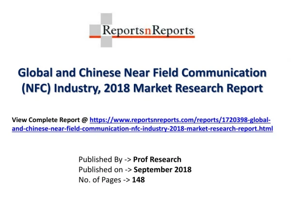 Global Near Field Communication (NFC) industry Top Players Market Share Analysis 2018