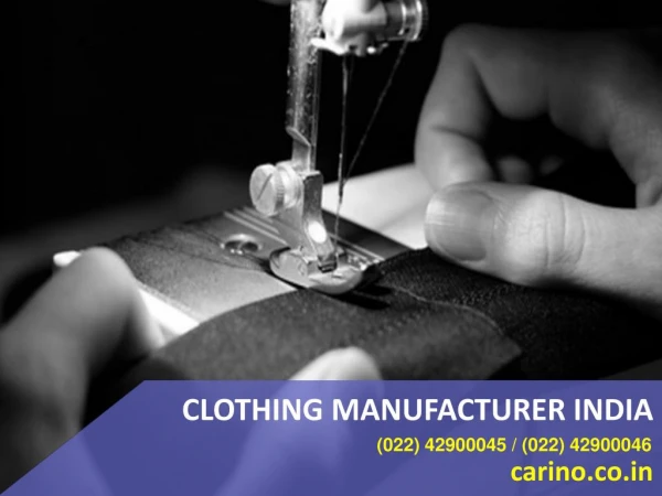 Wholesale Clothing Manufacturer in India