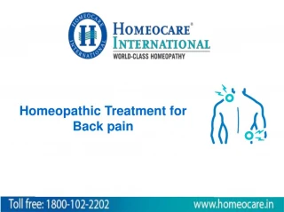 Effective Homeopathy treatment for back pain - slide 1