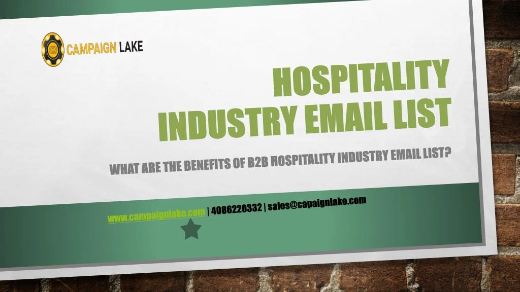 hospitality industry email list
