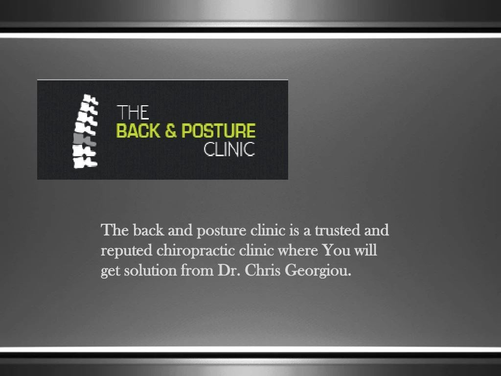 the back and posture clinic is a trusted