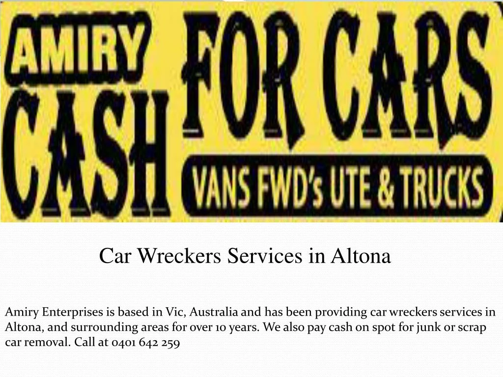 car wreckers services in altona