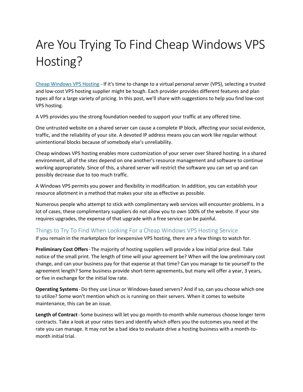 are you trying to find cheap windows vps hosting