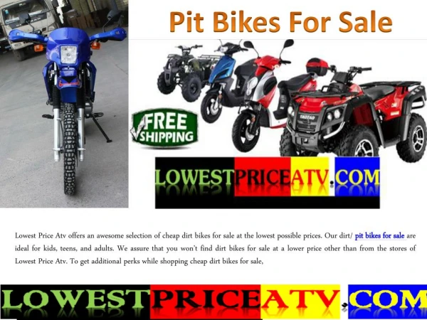 Pit Bikes For Sale