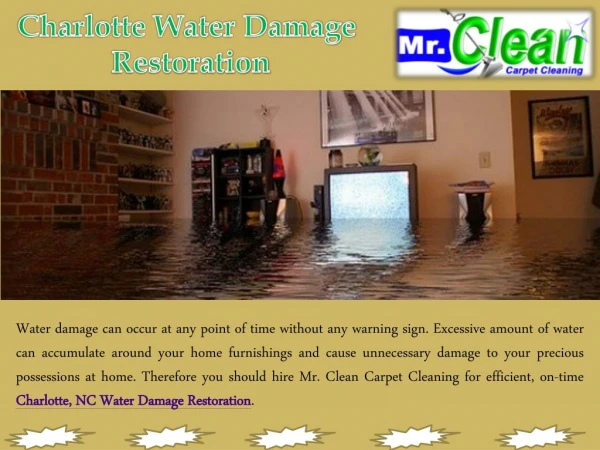 Charlotte, NC Water Damage Restoration