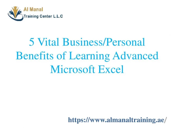 5 Vital Business/Personal Benefits of Learning Advanced Microsoft Excel
