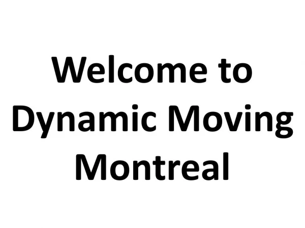Montreal Moving Companies