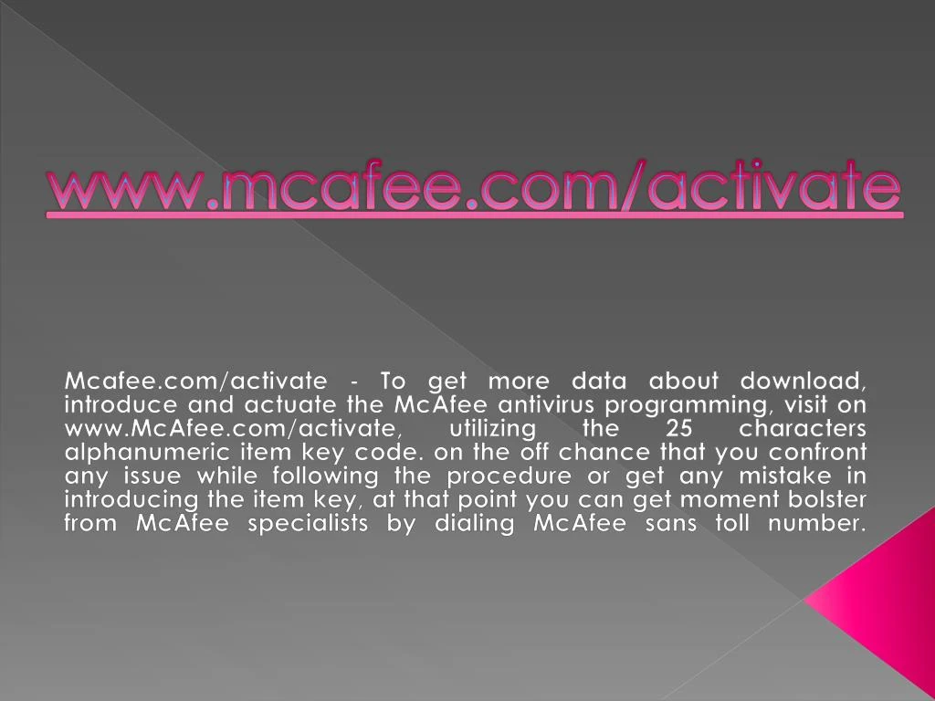 www mcafee com activate