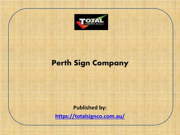 Perth Sign Company