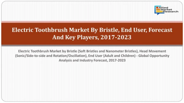 Electric Toothbrush Market