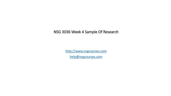 nsg 3036 week 4 sample of research