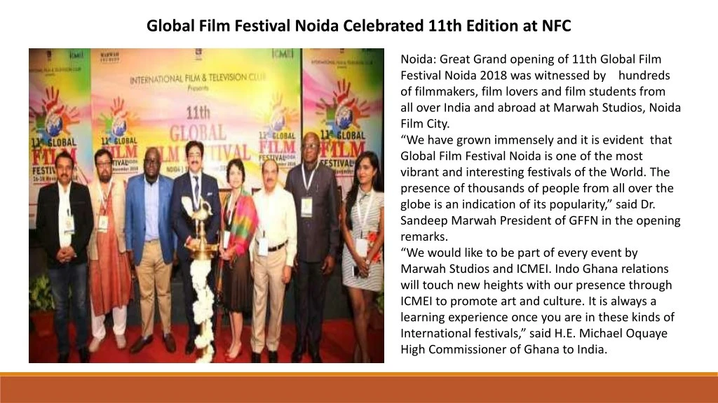 global film festival noida celebrated 11th