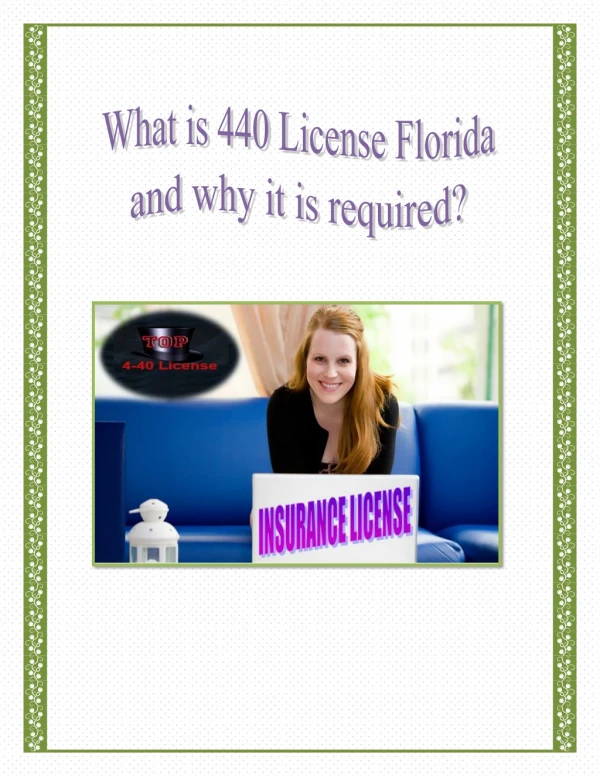 What is 440 License Florida and why it is required?