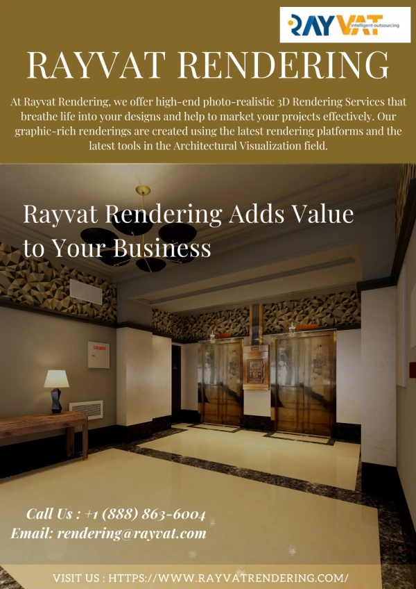 How Rayvat Rendering Adds Value to Your Business - 3D Rendering Studio