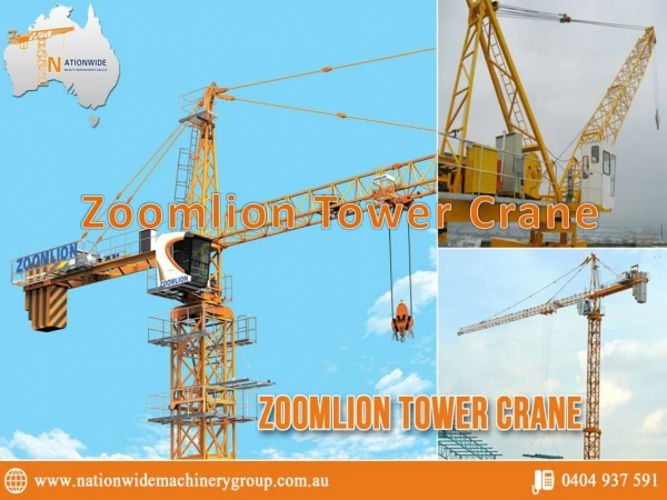Top Zoomlion Crane Tower In Australia