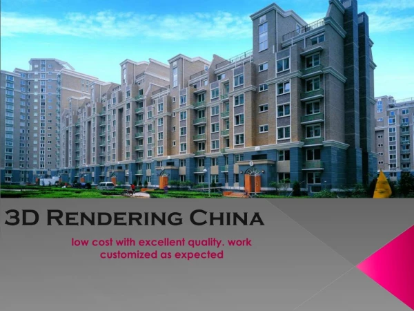3d Rendering China | 3d studio | 3d architectural renders