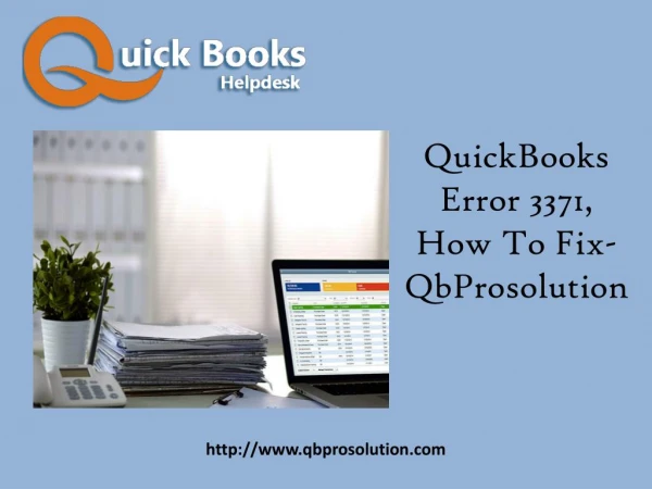 QuickBooks Error 3371- How To Fix