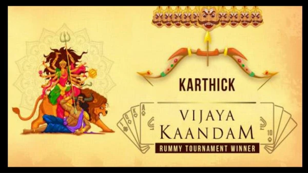 Meet Karthick, winner of Vijaya Kaandam Rummy Tournament