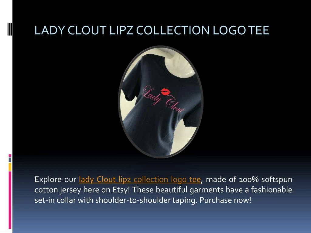 lady clout lipz collection logo tee