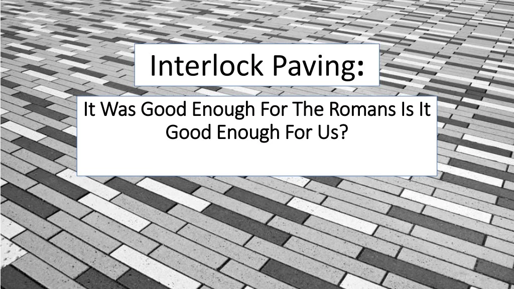 interlock paving