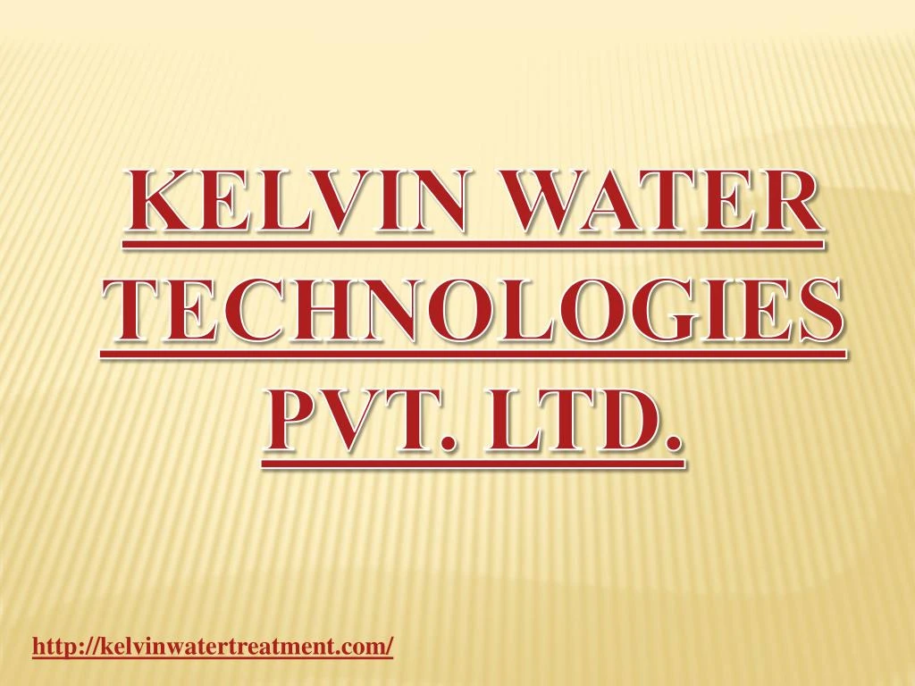 kelvin water technologies pvt ltd