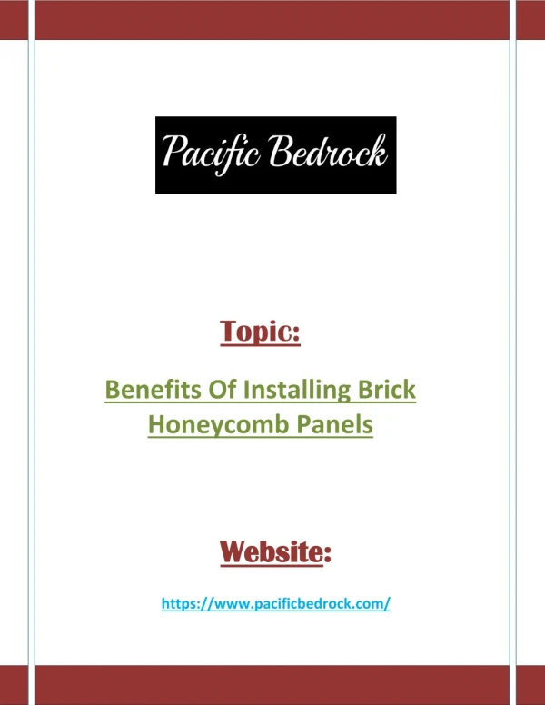 Benefits Of Installing Brick Honeycomb Panels