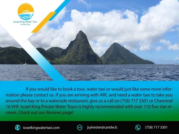 St Lucia Excursions : israelkingwatertaxi.com